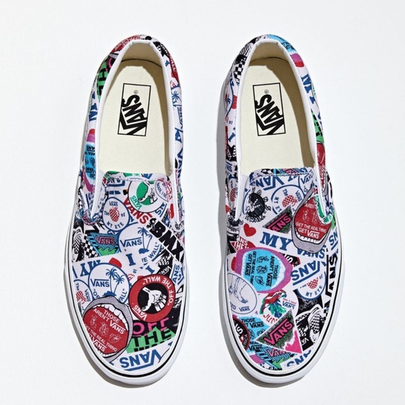 vans mash up stickers slip on